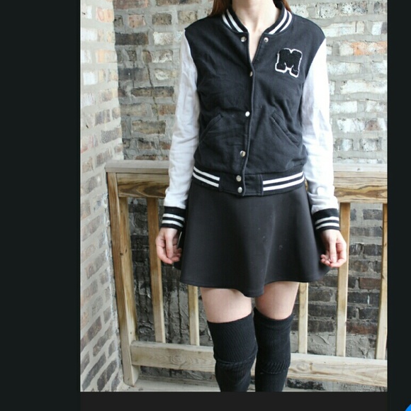 Team sport varsity jacket 'M' emblem
