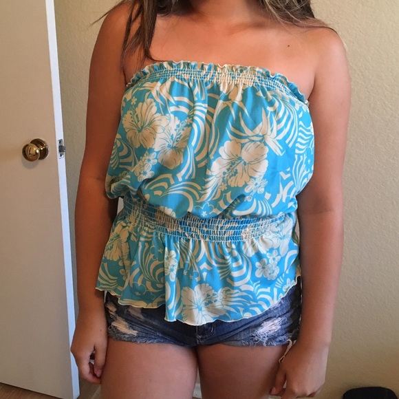 Floral Strapless