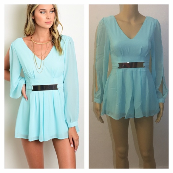 NWT large baby blue romper - Picture 2 of 4