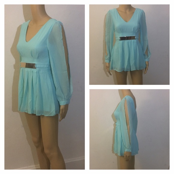 NWT large baby blue romper - Picture 3 of 4