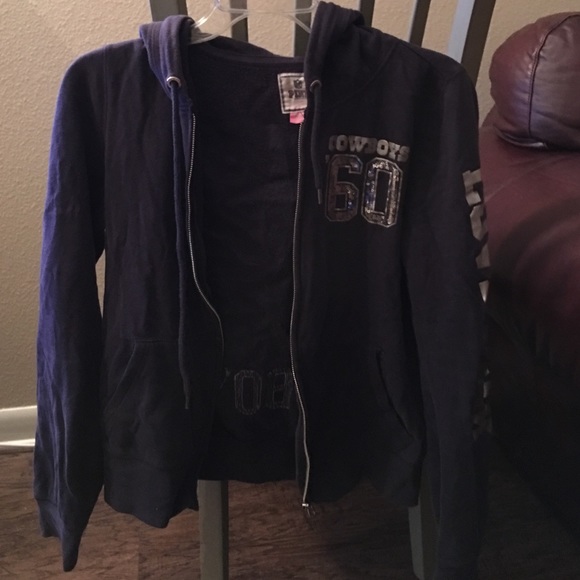 Navy VS Dallas Cowboys sweatshirt with sparkles