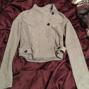 Grey Converse One Star cropped cardigan XS