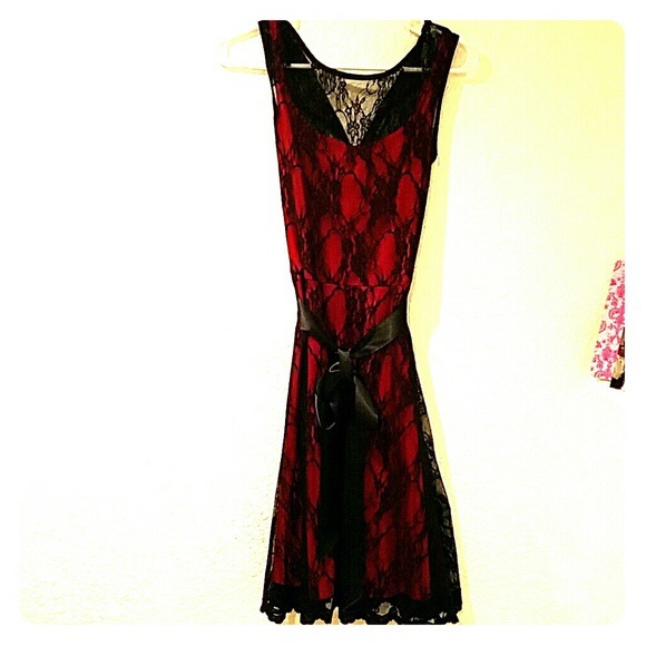 Black & Red Lace Dress