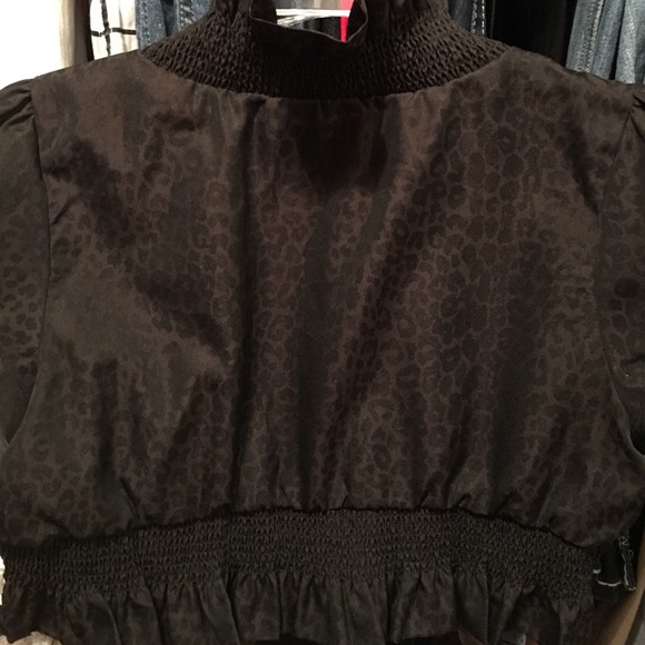 Black leopard print jacket shrug bolero thing 😃 - Picture 3 of 3