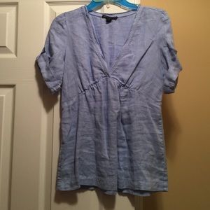 Blue linen shirt