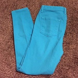 Turquoise Loft Skinny Jeans