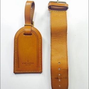 Louis Vuitton vachetta leather luggage ID tag
