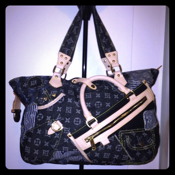 Louis Vuitton denim monogram.