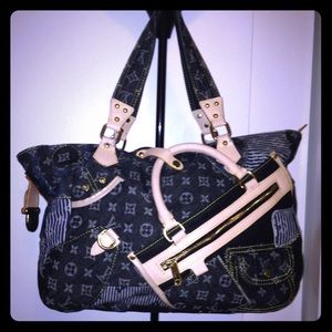 Louis Vuitton denim monogram.