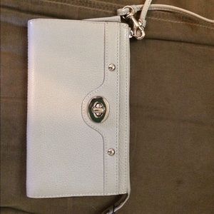 Coach gray wristlet.