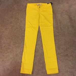 Yellow Hollister Skinny Jeans