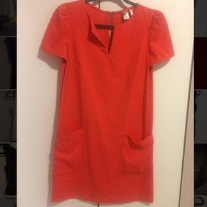 Pink/salmon shift dress with pockets