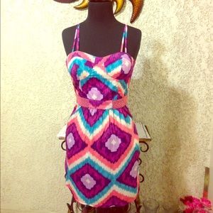 Super cute multi-color mini dress