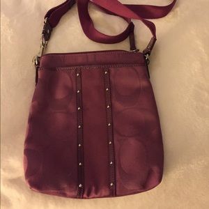 Purple Coach Cross Body Bag