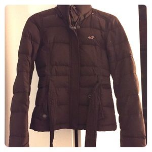 Dark Brown Hollister Winter Jacket