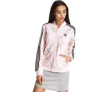 PINK/FLORAL ADIDAS JACKET