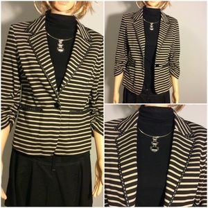 Black and Tan stitched blazer by Laundry sz S