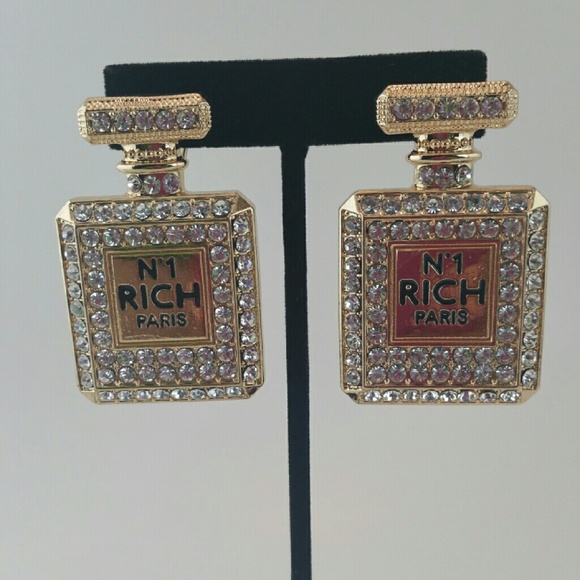 Perfume bottle earrings