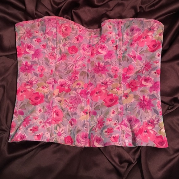 Boutique floral bustier top S