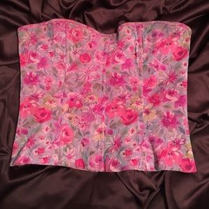 Boutique floral bustier top S