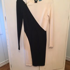 Alice olivia blk + white dress
