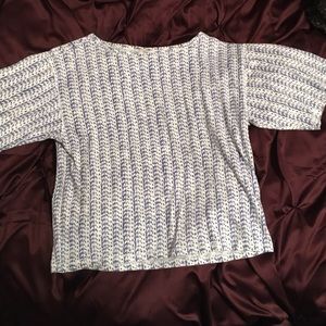 Gap blue printed crop top S