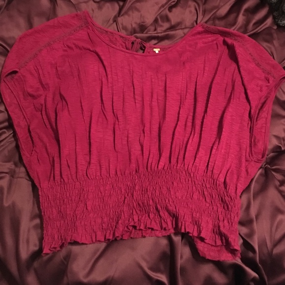 Free people maroon top xs - Picture 1 of 3