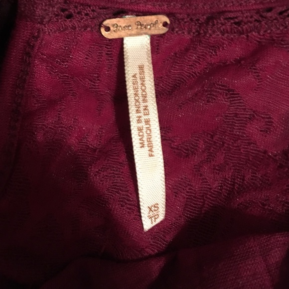 Free people maroon top xs - Picture 2 of 3
