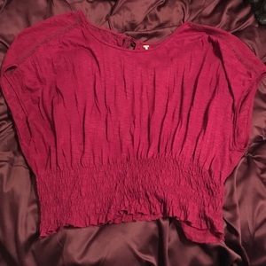 Free people maroon top xs