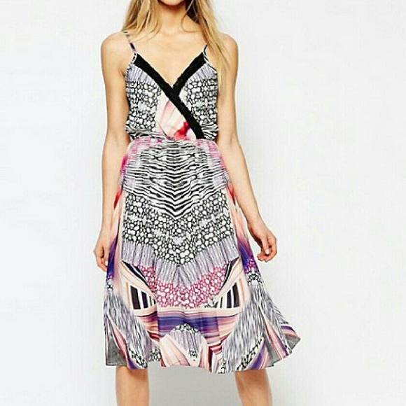 ASOS Girls On Film dress, lace cutouts