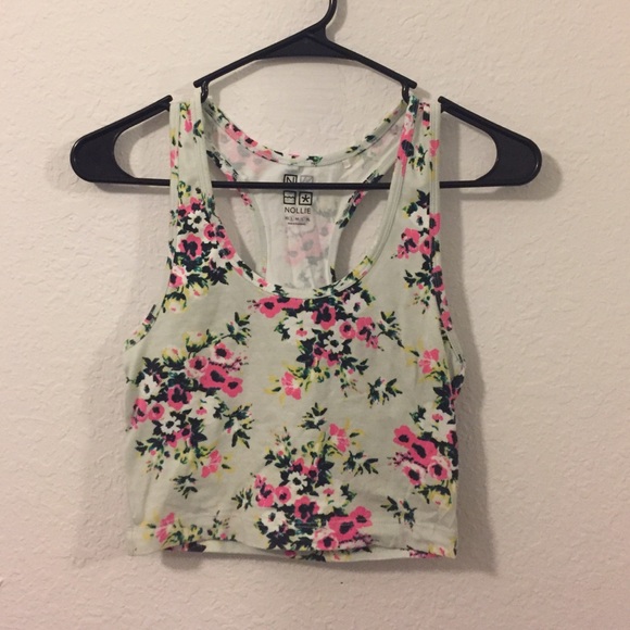 Floral Racerback Crop Top