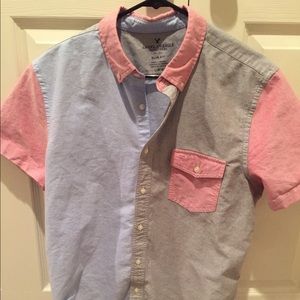 Short sleeve American eagle button down