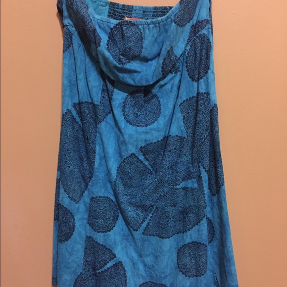 Strapless mini dress