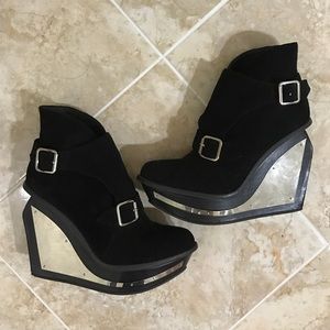Jeffrey Campbell Metal Heel Platform Booties