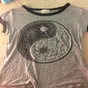 LA Hearts Yin Yang Crop Top