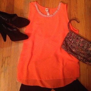 Pearl/diamoned collared blouse