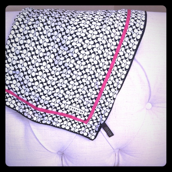 Square Silk Monogram Coach Scarf