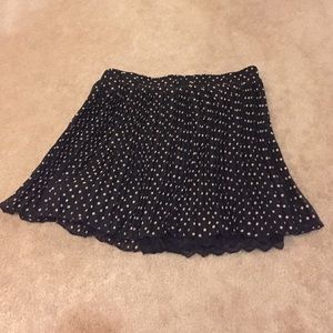 Black Polka Dotted Skirt