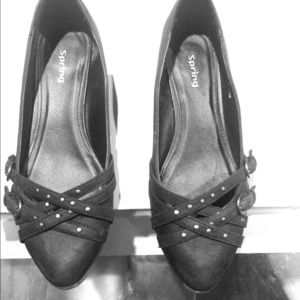 Spring -all black flat shoes