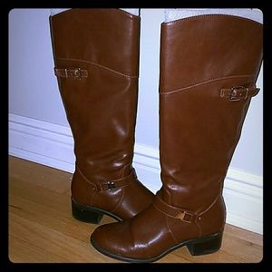 Leather Alfani knee high medium calf boots