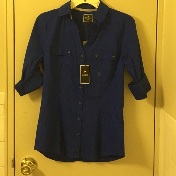 Express Cobalt 3/4 v button down