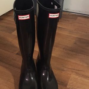 Hunter Tall Black Original Gloss Rain Boots