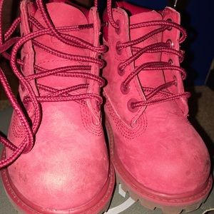 Red Timberlands Toddler
