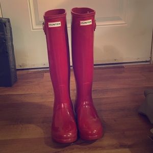 Hunter Tall Red Original Gloss Rain Boots