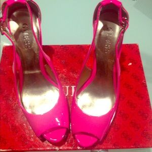 Hot pink Guess heels
