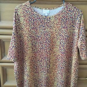 Lularoe XS Irma Navy, true red and yellow