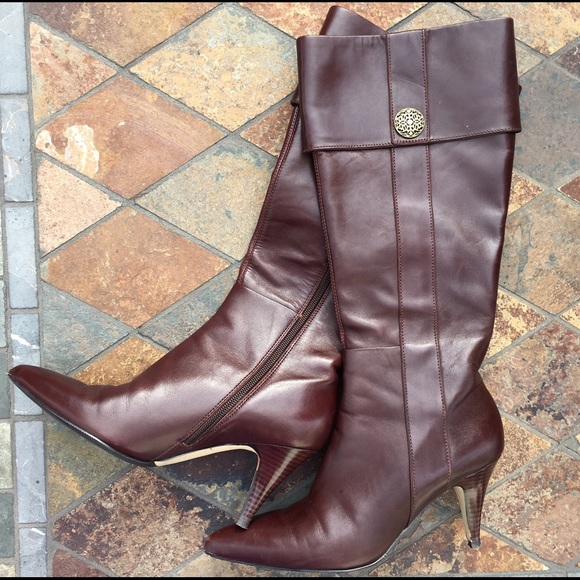 Tahari Shoes - Chocolate Brown Leather Boots
