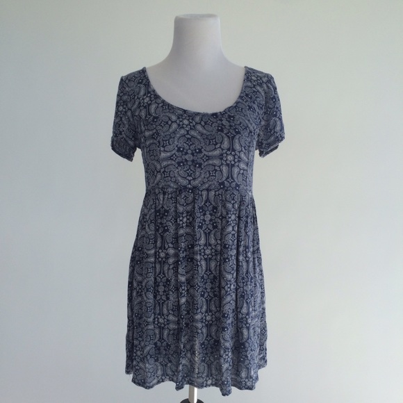 H&M blue babydoll dress