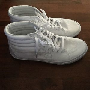 Men's Size 10 High Top White Vans