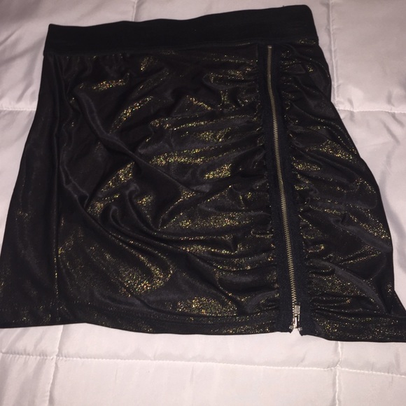 Metallic gold and black skirt